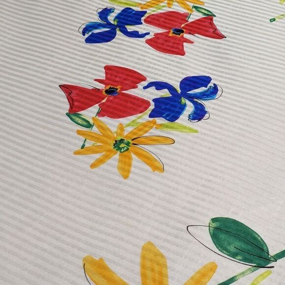 Vintage Spiegel Large Square Nylon Scarf with Bright Floral Print - Picture 7 of 9